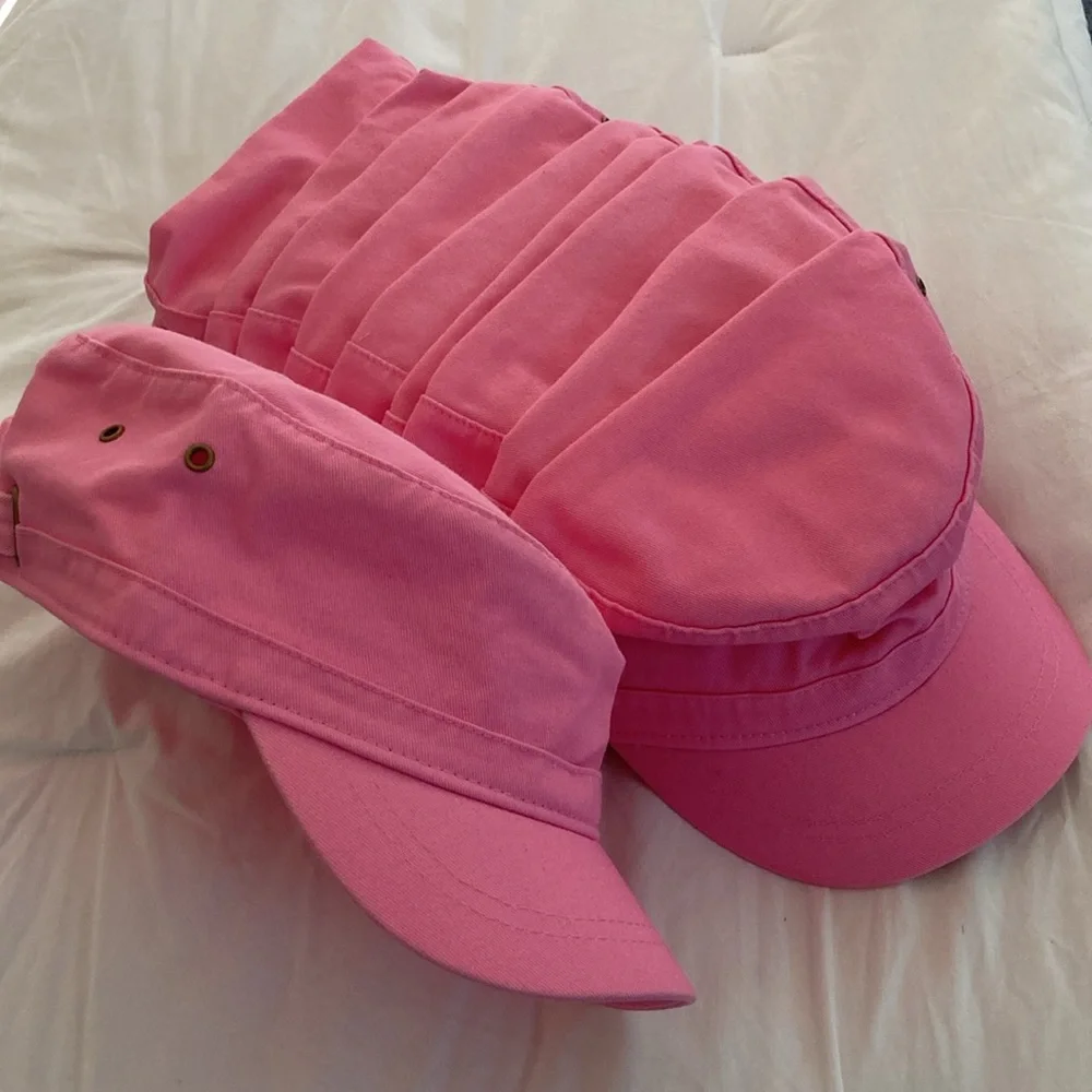 Pkg of 10 🆕 Pink Cotton Ladies Hats! A REAL STEAL at $9. for all 10 ! BULK SALE! - Picture 4 of 5